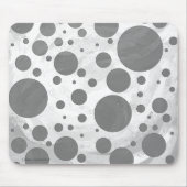 Slate Gray Polka Dot Pattern Mousepad (Vorne)