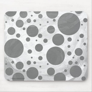 Slate Gray Polka Dot Pattern Mousepad