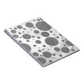 Slate Gray Polka Dot Pattern Notizblock (Rechte Seite)