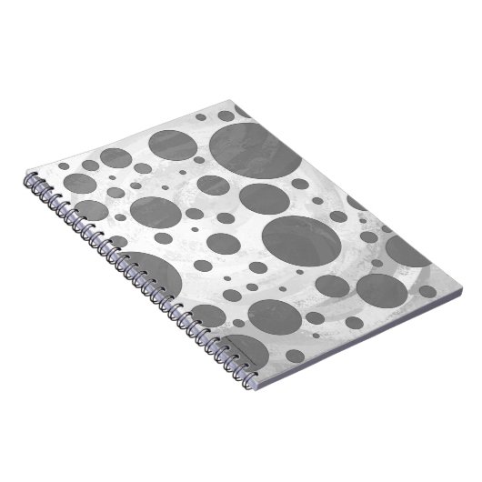 Slate Gray Polka Dot Pattern Notizblock (Rechte Seite)