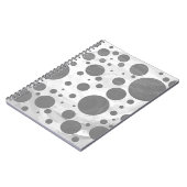 Slate Gray Polka Dot Pattern Notizblock (Linke Seite)
