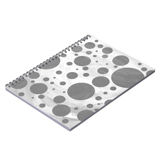 Slate Gray Polka Dot Pattern Notizblock (Linke Seite)
