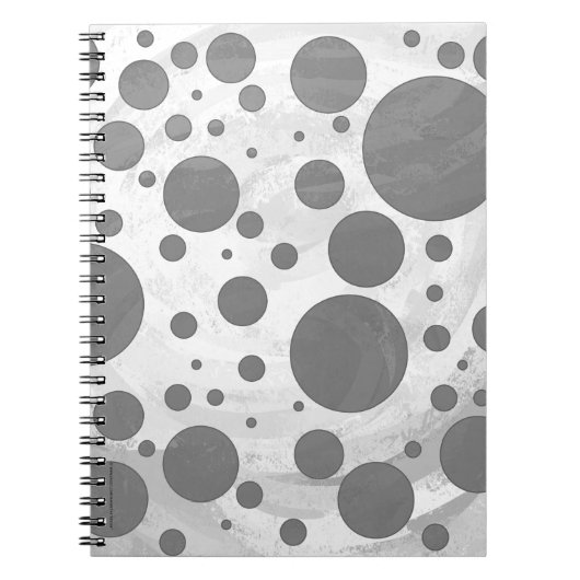 Slate Gray Polka Dot Pattern Notizblock (Vorderseite)
