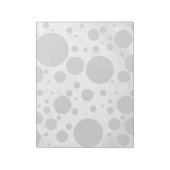 Slate Gray Polka Dot Pattern Notizblock (Rotiert)