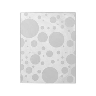 Slate Gray Polka Dot Pattern Notizblock