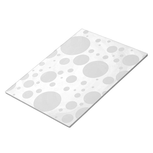 Slate Gray Polka Dot Pattern Notizblock (angewinkelt)
