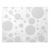 Slate Gray Polka Dot Pattern Notizblock (Vorderseite)
