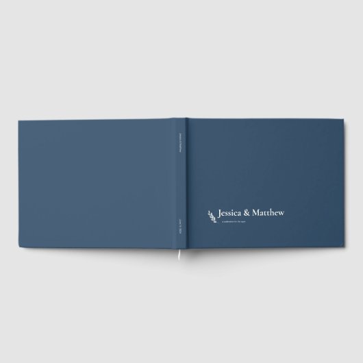 Slate Gray Rustic Chic Wedding Guest Book Gästebuch (Voll)