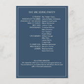 Slate Gray Rustic Chic Wedding Program Begleitkarte (Rückseite)
