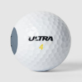Slate Gray Solid Color Golfball (Logo)