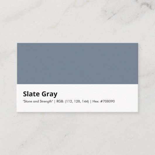 Slate Gray | "Stärke und Stein" Visitenkarte (Vorderseite)