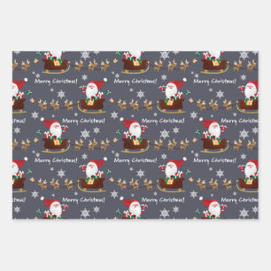 Slate Gray Weihnachtswrapping Paper Geschenkpapier Set