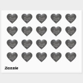 Slate Love in Chalk Heart Herz-Aufkleber (Blatt)