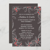 Slate Modern Mistletoine Probe Abendessen Einladung (Vorne/Hinten)