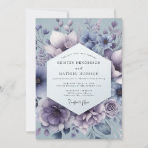 Slate Mystic Bloom Hochzeit Einladung