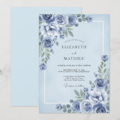 Slate Petal Hochzeit Einladung (Vorne/Hinten)