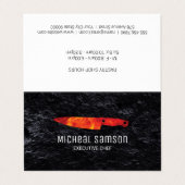 Slate Rock | Feuermesser | FÜHRUNGSKRAFT KOCH Visitenkarten (Außenseite Aufgefaltet)