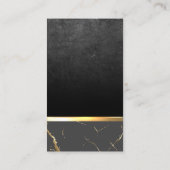 Slate Rock | Gold-Metallic-Trimm | Goldmarmor Visitenkarte (Rückseite)