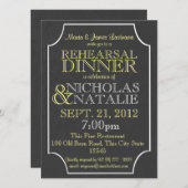 Slate Sign Board Probe Dinner Einladung (Vorne/Hinten)