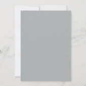 Slate Silberblatt-Hochzeit Einladung (Rückseite)