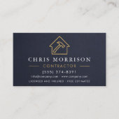 Slate Stone Building Construction Navy Blue   Visitenkarte (Vorderseite)