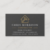 Slate Stone Gold Modern Building Construction Visitenkarte (Vorderseite)