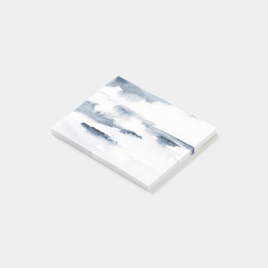 Slate Watercolor Abstrakt Post-it Klebezettel (angewinkelt)