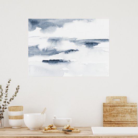 Slate Watercolor Abstrakt Poster (Küche)