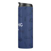 SlateBlue Writing Fuel Travel Mug Thermosbecher (Nach rechts gedreht)