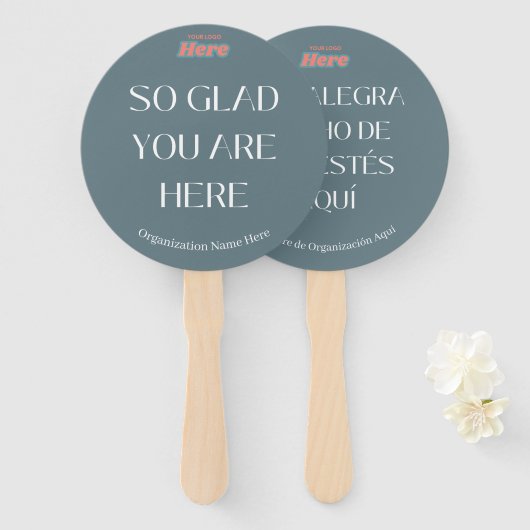 Slategray Welcome Fan Fächer (Vorne und Hinten)