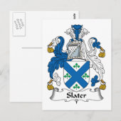 Slater Familienwappen Postkarte (Vorne/Hinten)