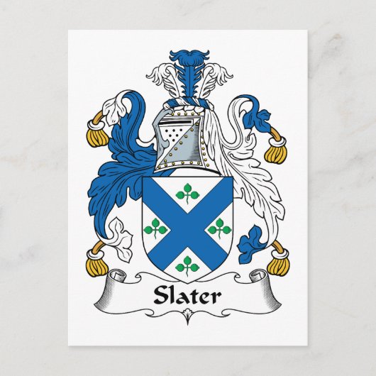 Slater Familienwappen Postkarte (Vorderseite)
