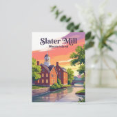 Slater-Mühle Rhode Island Postkarte (Stehend Vorderseite)