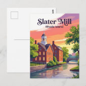 Slater-Mühle Rhode Island Postkarte (Vorne/Hinten)