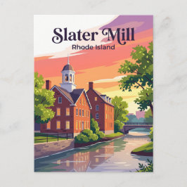 Slater-Mühle Rhode Island Postkarte