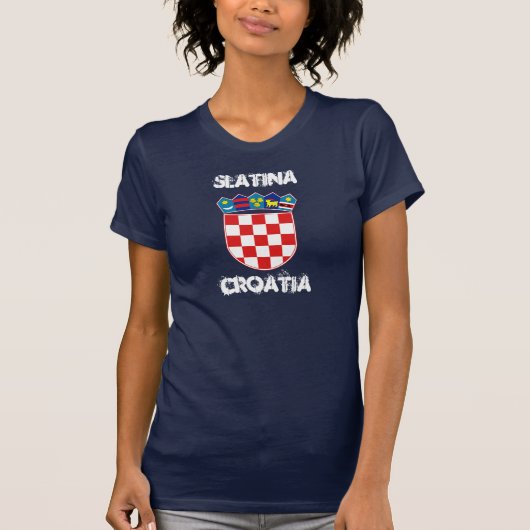 Slatina, Kroatien mit Wappen T-Shirt (Vorderseite)