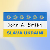 Slava Ukraini Blue Gold Sonnenblumen Ukraine Unter Namenschild