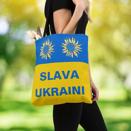 Slava Ukraini Blue Gold Sonnenblumen Ukraine Unter Tasche