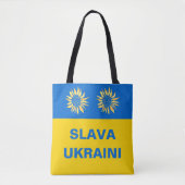 Slava Ukraini Blue Gold Sonnenblumen Ukraine Unter Tasche (Vorderseite)