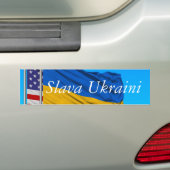 Slava Ukraini CLASSIC ROUND STICKER Autoaufkleber (Auf Auto)