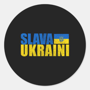 Slava Ukraini Ehre der Ukraine 3 Runder Aufkleber