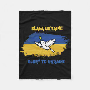 Slava Ukraini Ehre der Ukraine Ukrainische Flagge Fleecedecke