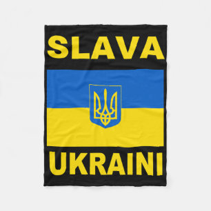Slava Ukraini Ehre der Ukraine Unterstützt die ukr Fleecedecke