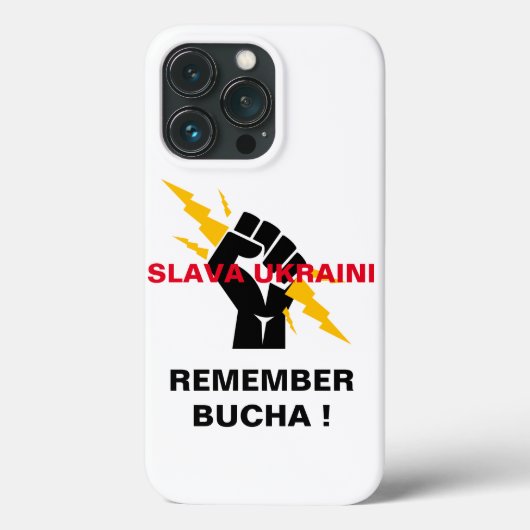 SLAVA UKRAINI ERINNERT AN BUCHA Fall Mate iPhone F Case-Mate iPhone Hülle (Rückseite)
