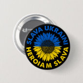 Slava Ukraini Heroiam slava Sonnenblume Ukraine Fl Button (Vorne & Hinten)