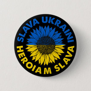 Slava Ukraini Heroiam slava Sonnenblume Ukraine Fl Button