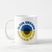 Slava Ukraini Heroiam slava Sonnenblume Ukraine Fl Kaffeetasse (Links)
