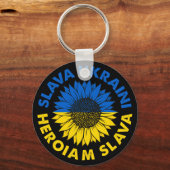 Slava Ukraini Heroiam slava Sonnenblume Ukraine Fl Schlüsselanhänger (Vorderseite)