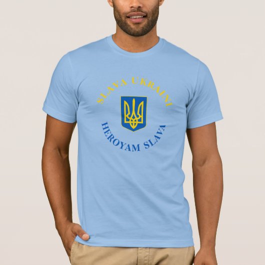 Slava Ukraini. Heroyam Slava.  T-Shirt (Vorderseite)