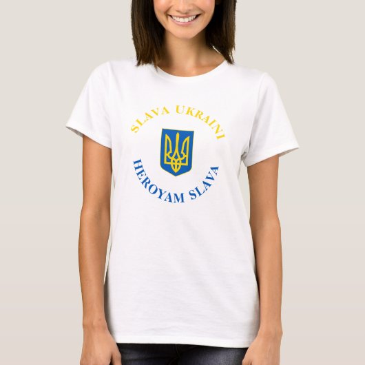 Slava Ukraini. Heroyam Slava.  T-Shirt (Vorderseite)